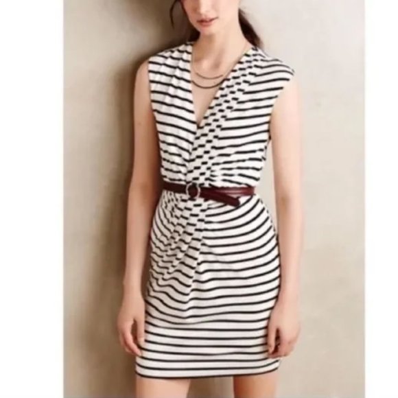 NEW Anthropologie Bailey 44 Stretchy Striped Body Con Dress - Picture 2 of 12